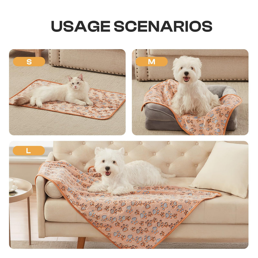 Luciphia Dog Blanket 3 Pack, Soft Cozy Fleece Throw for Puppy Cat,23"x16"
