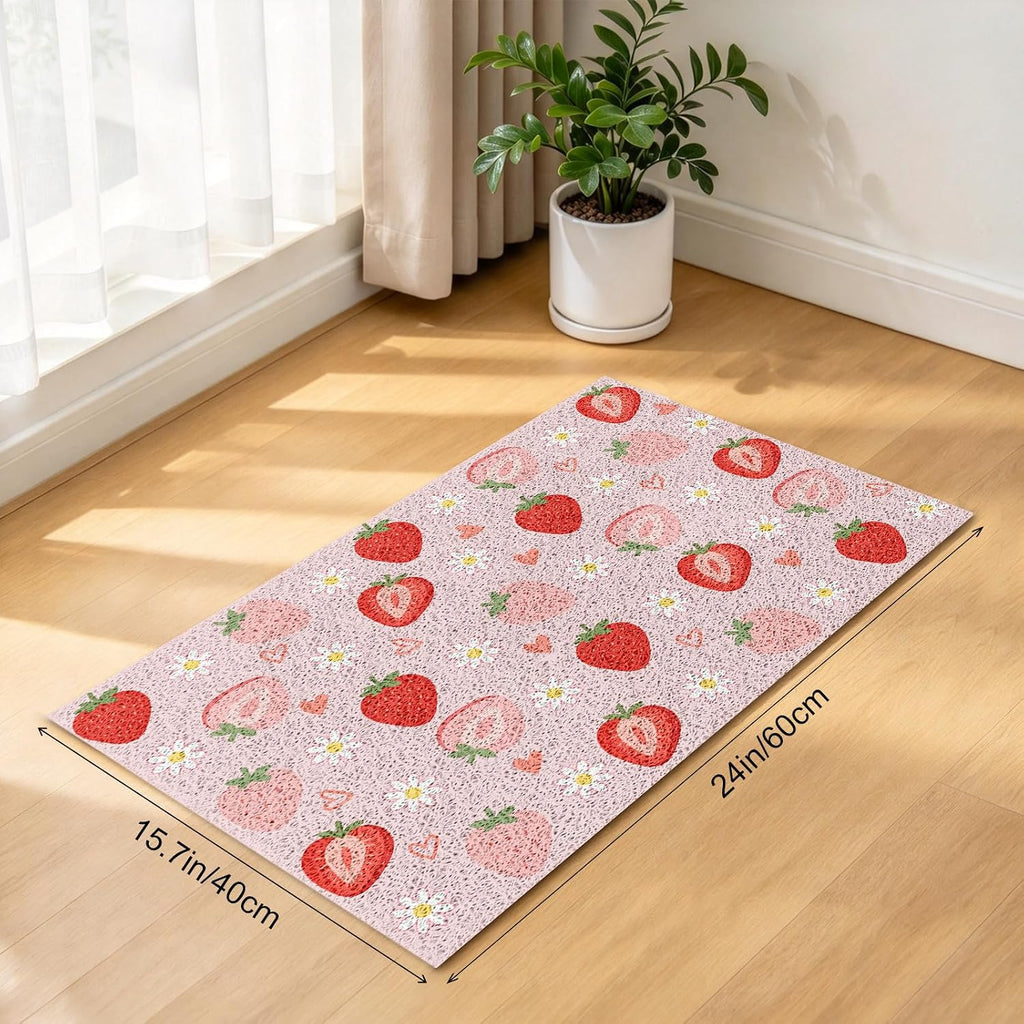 Cat Litter Mat, 24" x 16" Cute Litter Box Trapping Mat