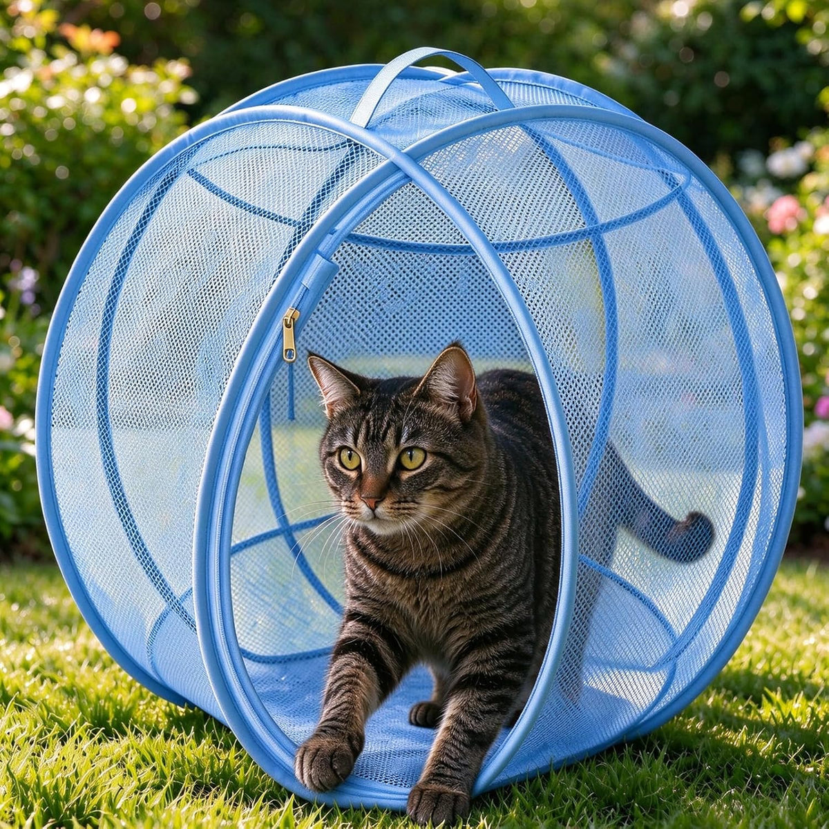 Cat Venture Ball, Pop up Outdoor Cat Enclosure (Green)
