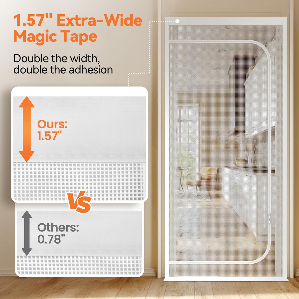 BFNN Cat Proof Screen Door, Extra Tall Mesh Gate, Fit 32'' x 80'' Door, D