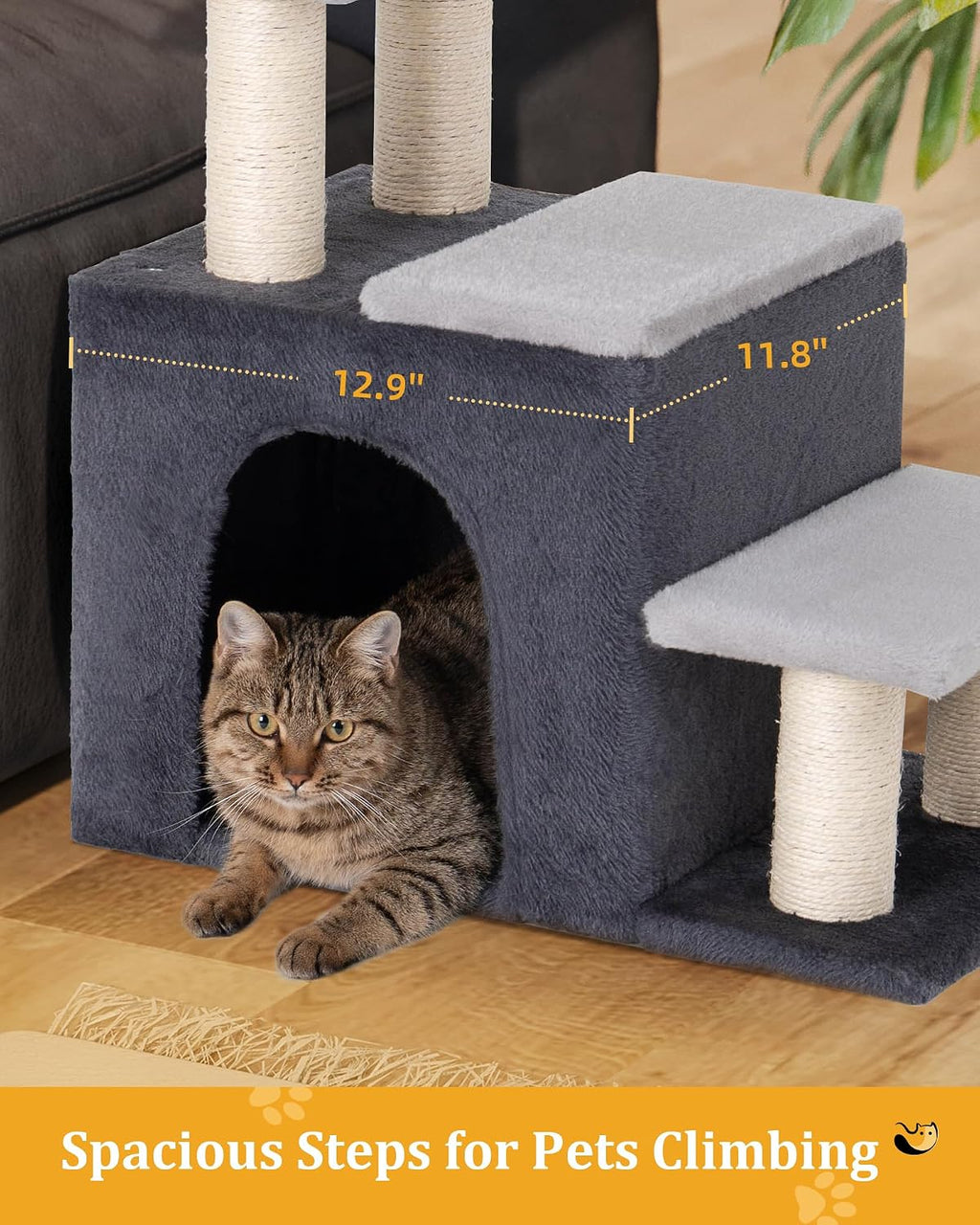 3-in-1 Pet Stairs for Cats, Dog Steps for Small Doggie Rabbits