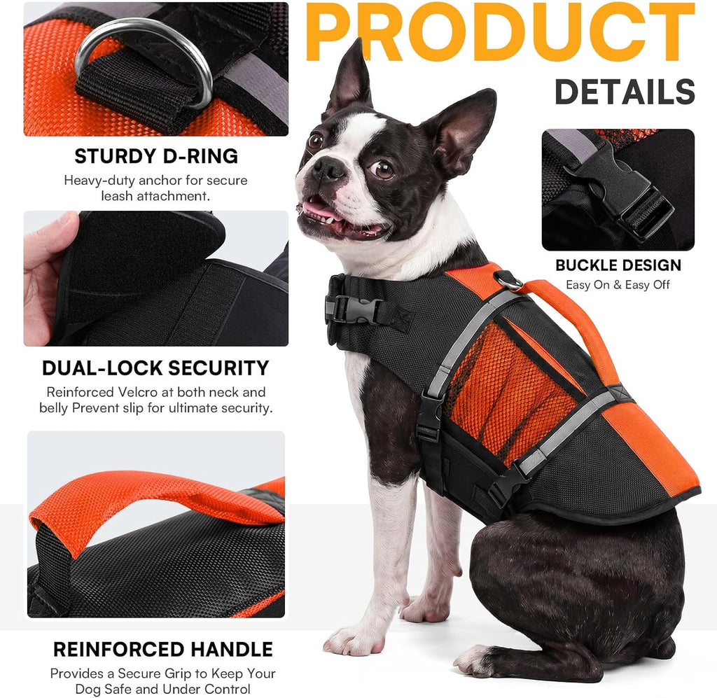 Small Dog Life Jacket,Adjustable Dog Life Vest for Small Dogs
