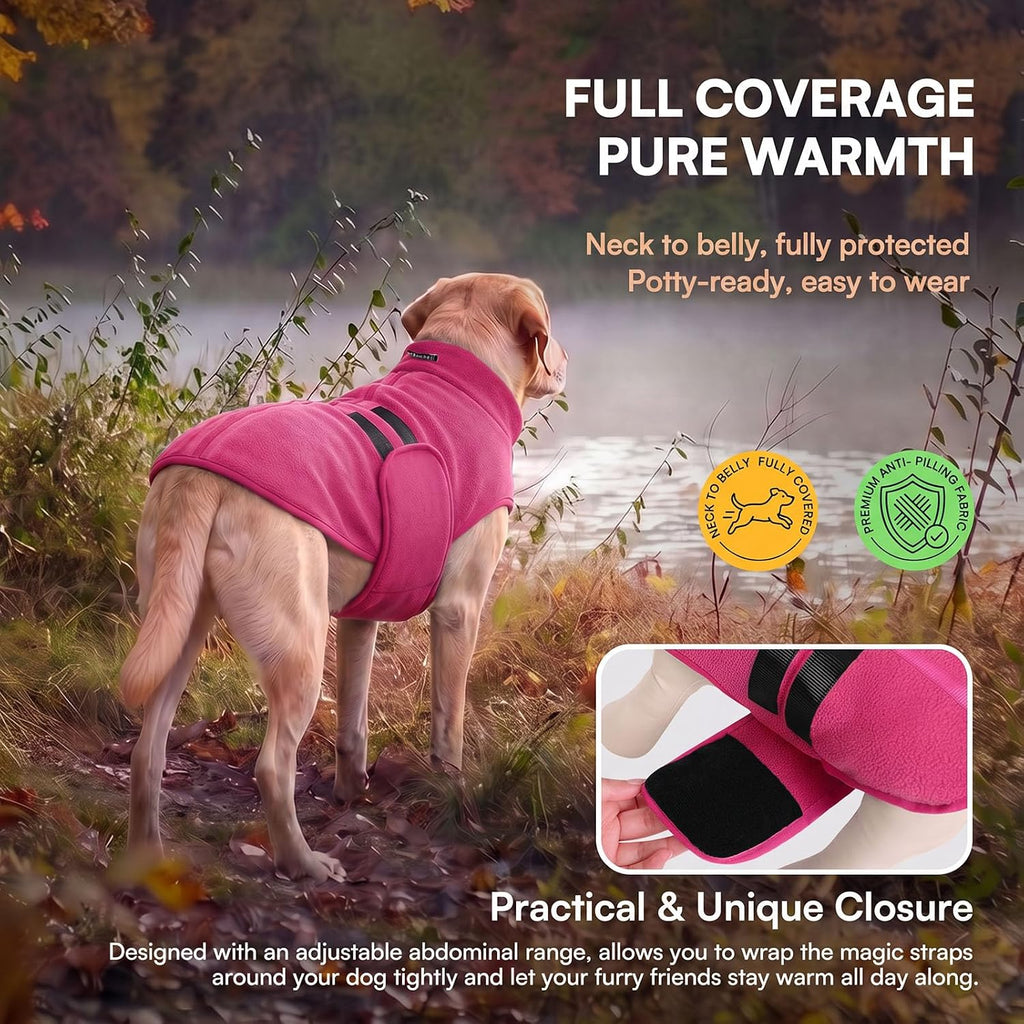 Small Dog Sweater,Soft Fleece Dog Vest Dog Jacket with Leash Hole
