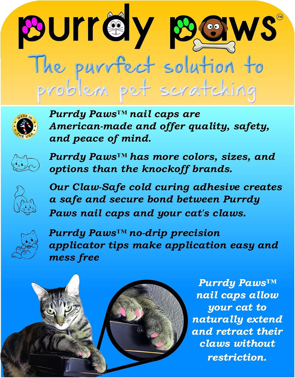 Soft Nail Caps for Cat Claws, Pink Glitter Glow in the Dark, 100pk, Small