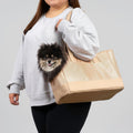 OSKAR & FRIENDS Pet Carrier Tote Bag for Small Dogs & Cats – Fully Closable Mesh, Vegan Leather, Sherpa Pad – Stylish Do