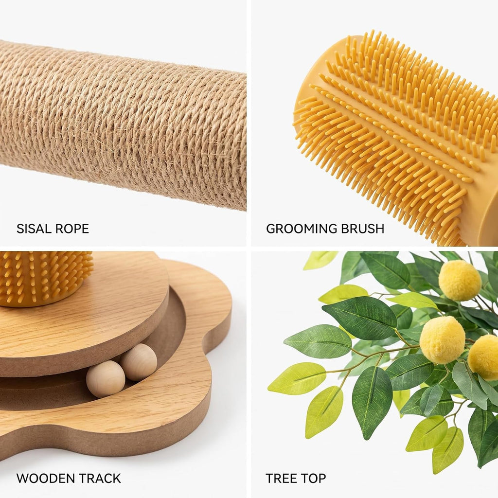 41" Tall Cat Scratching Post for Large Cats, Sisal Scratcher Toys