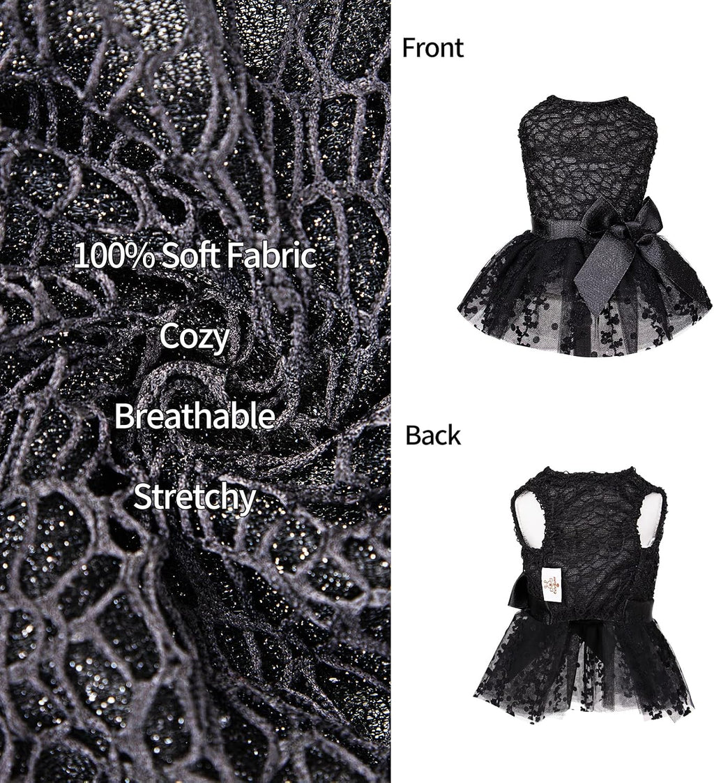 CuteBone Dog Birthday Dress Girl Puppy Skirt Tutu Cat Wedding Outfit Pet Party Clothes for Small Dogs Costume DD15M