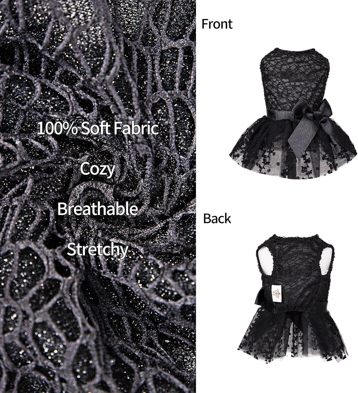 CuteBone Dog Birthday Dress Girl Puppy Skirt Tutu Cat Wedding Outfit Pet Party Clothes for Small Dogs Costume DD15M