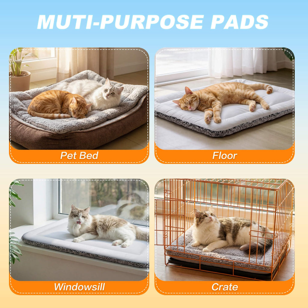 Self Warming Cat Bed, Reversible Cat Bed, Gray, 18 x 24 Inches