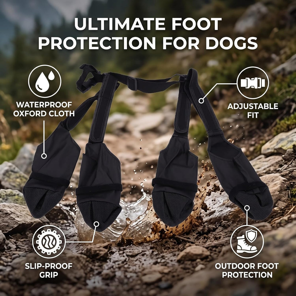 Dog Shoes, Water Proof Oxford Cloth with Buckles (S)