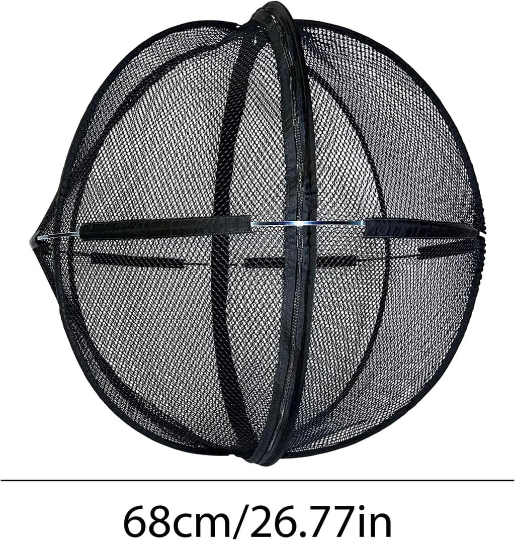 Portable Outdoor Cat Enclosure Ball Cat Cage Pop-Up Cat Playpen (Black)
