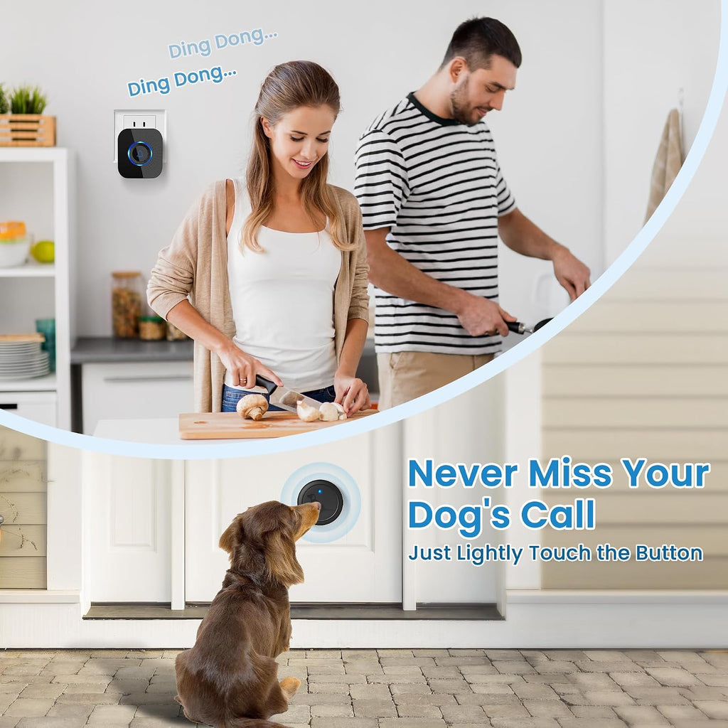 Wireless Dog Doorbell to Go Outside wiht 4 Notification Modes