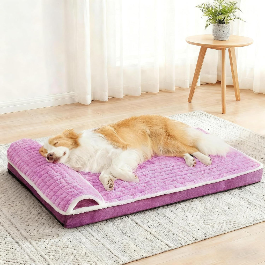 Orthopedic Large Dog Bed Pillow Soft Pet Sofa Bed 36''X24'' Grey