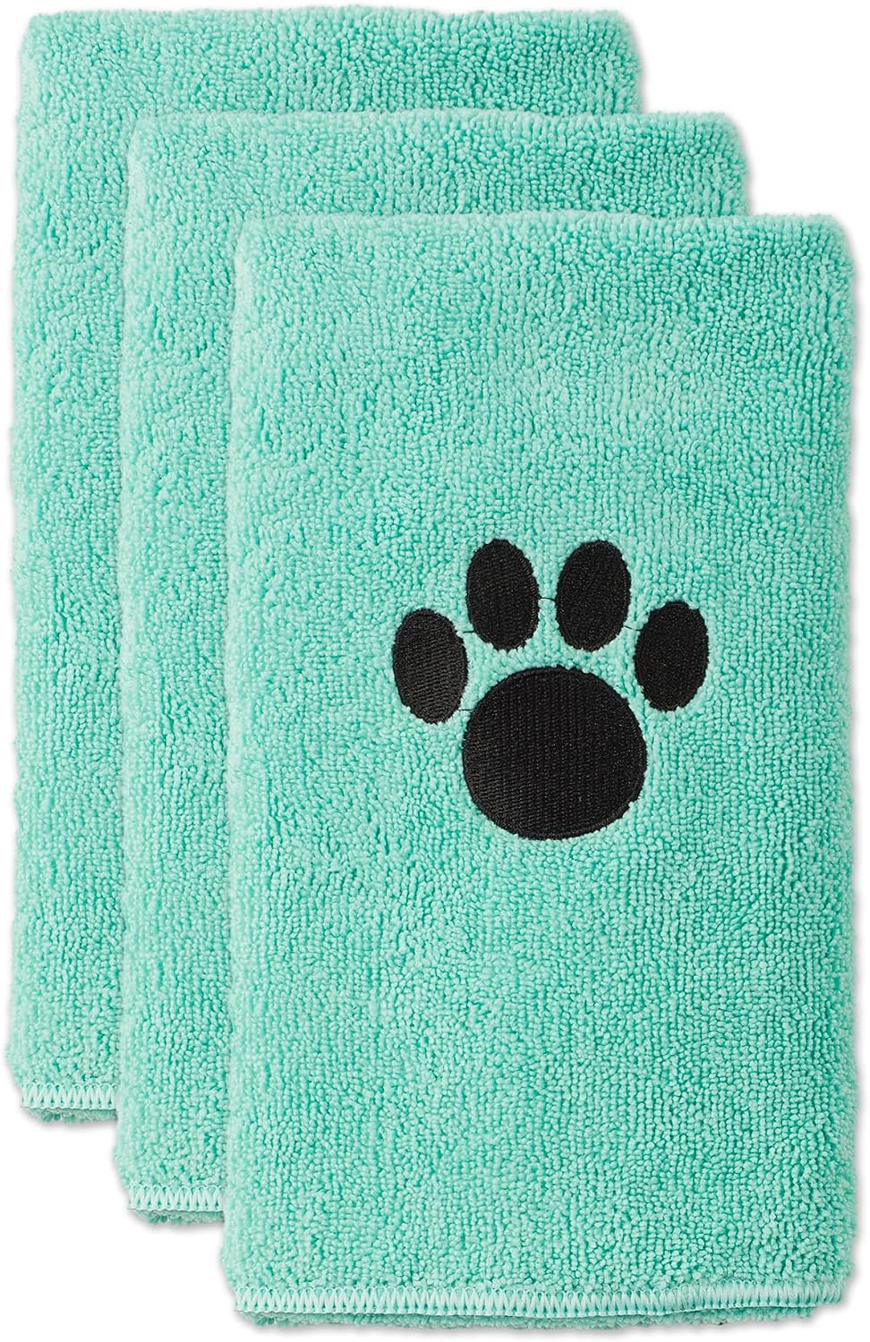 Bone Dry Pet Grooming, Embroidered Microfiber Towel Drying Collection, 15x30, Raspberry Sorbet