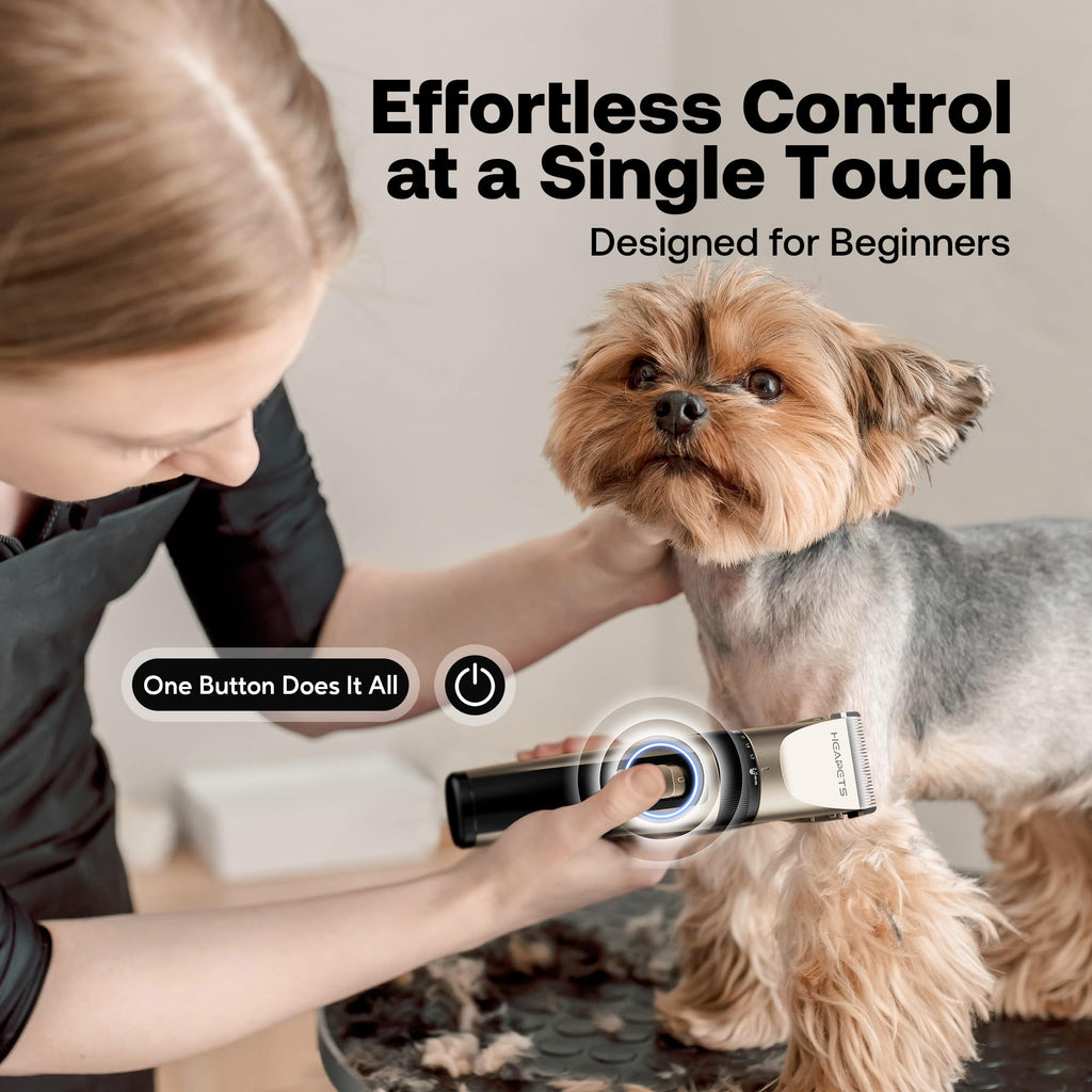 HEAPETS Dog Clippers for Grooming, Low Noise for Dogs Cats Pets, Gold