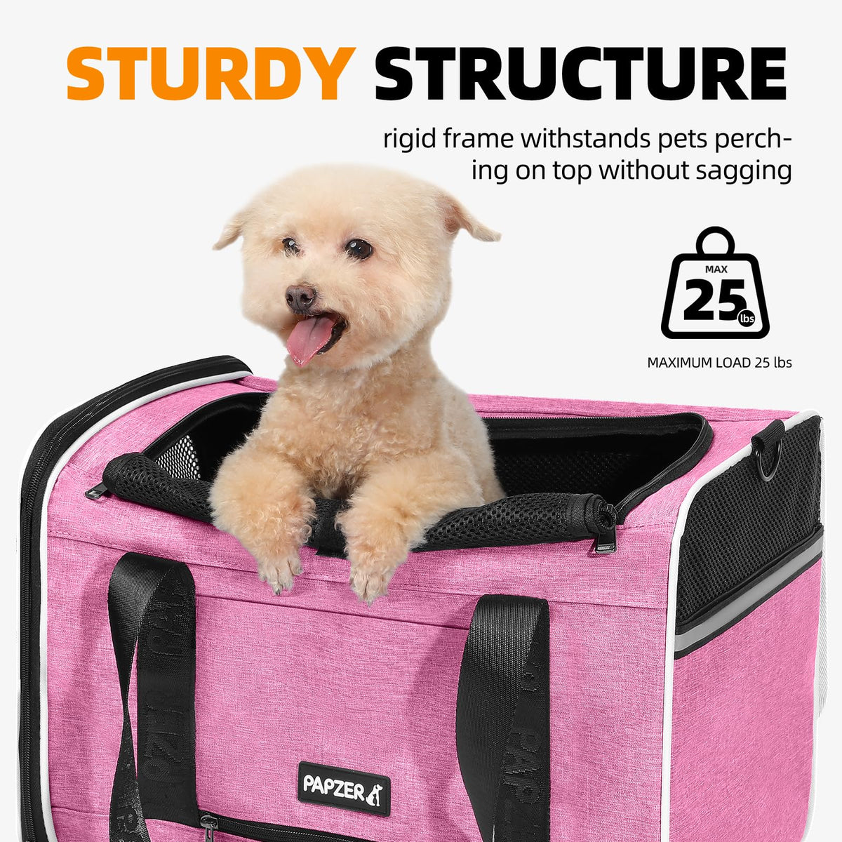 Cat Carrier for Travel, Soft-Sided, Top Loading, Privacy Curtain, to 20 lbs