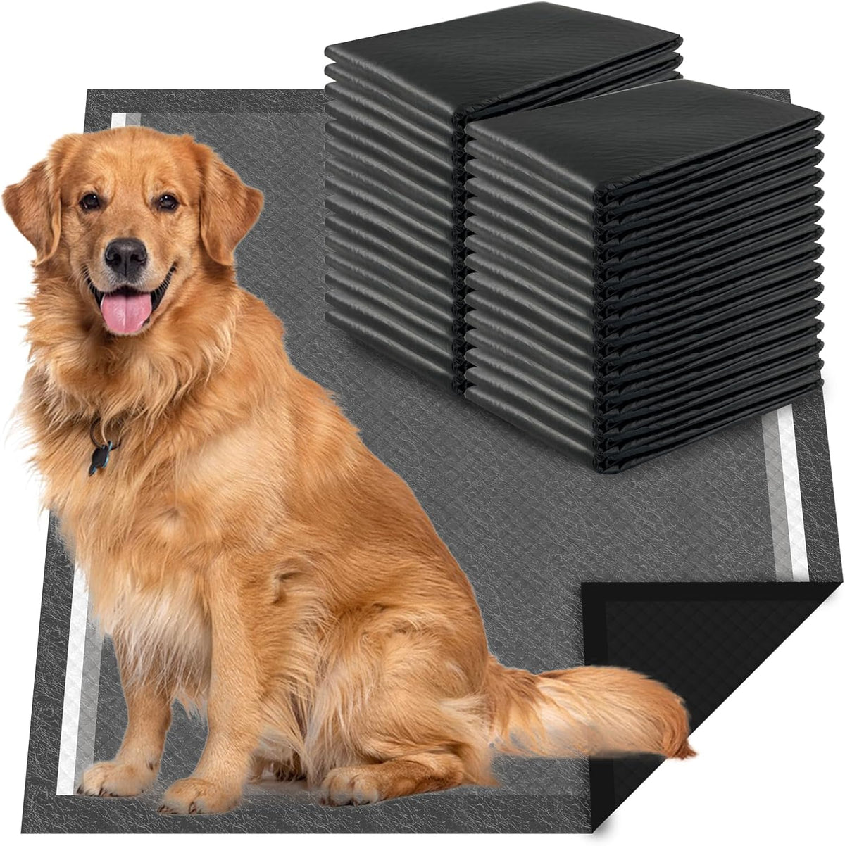 Dogcator Charcoal Dog Pee Pads Extra Large 28“x34”, Puppy Pads XL 30 Count