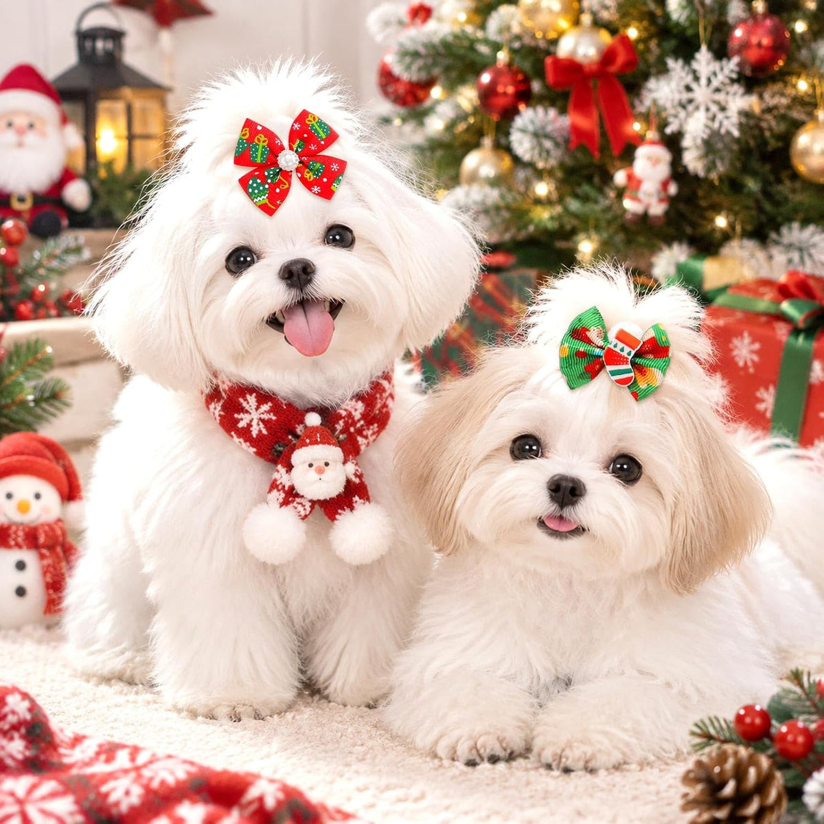 150 Pcs Christmas Dog Hair Bows Grooming Bows Bulk
