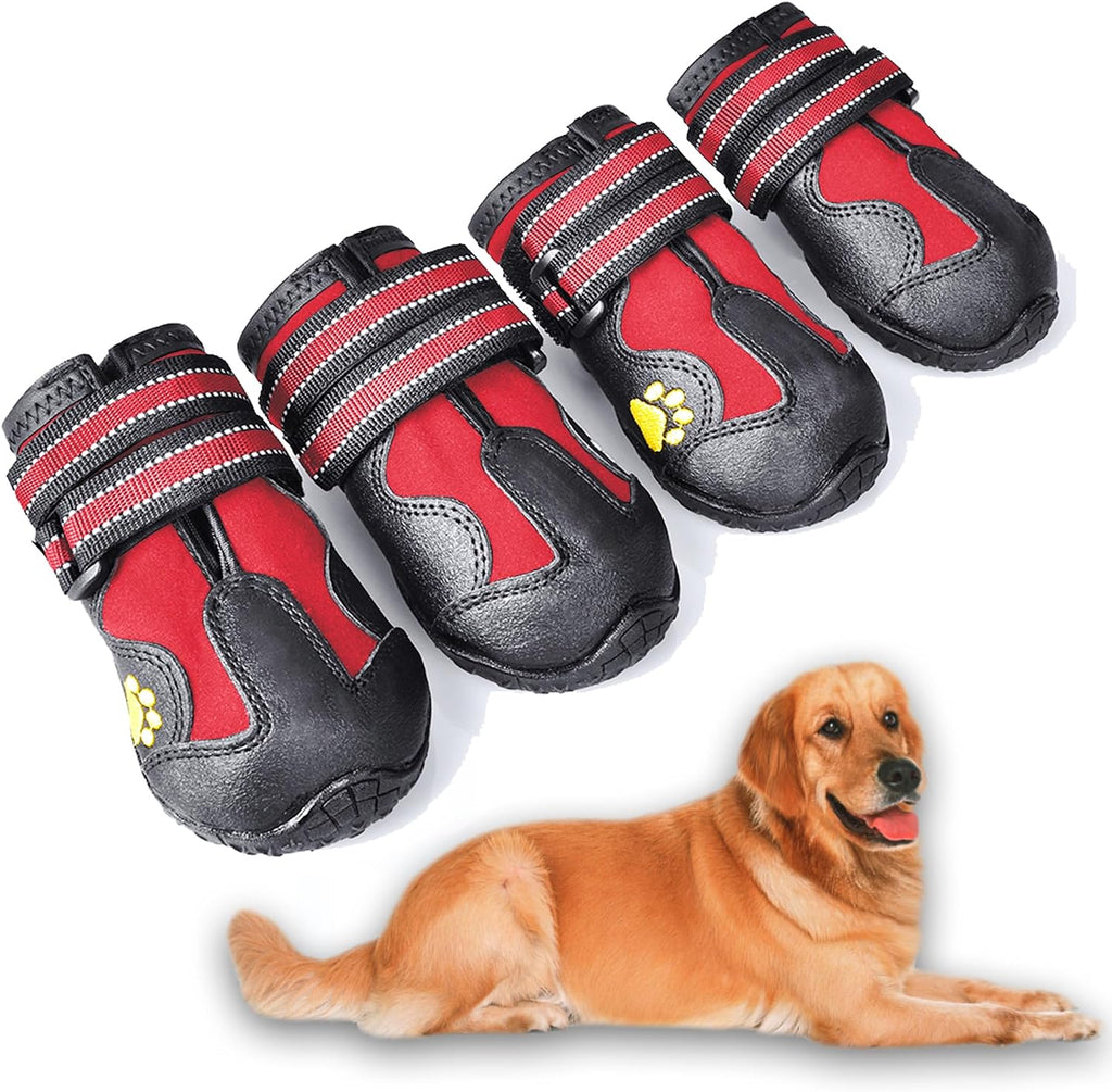 XSY&G Dog Shoes for Hot Pavement, Dog Snow Booties for Medium to Large Dogs