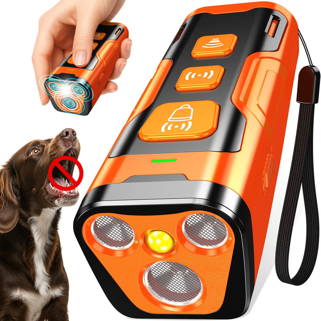 YUYQA Dog Bark Deterrent Device, 3X Ultrasonic Anti Barking Devices