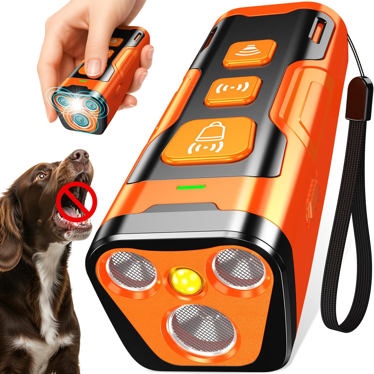 YUYQA Dog Bark Deterrent Device, 3X Ultrasonic Anti Barking Devices