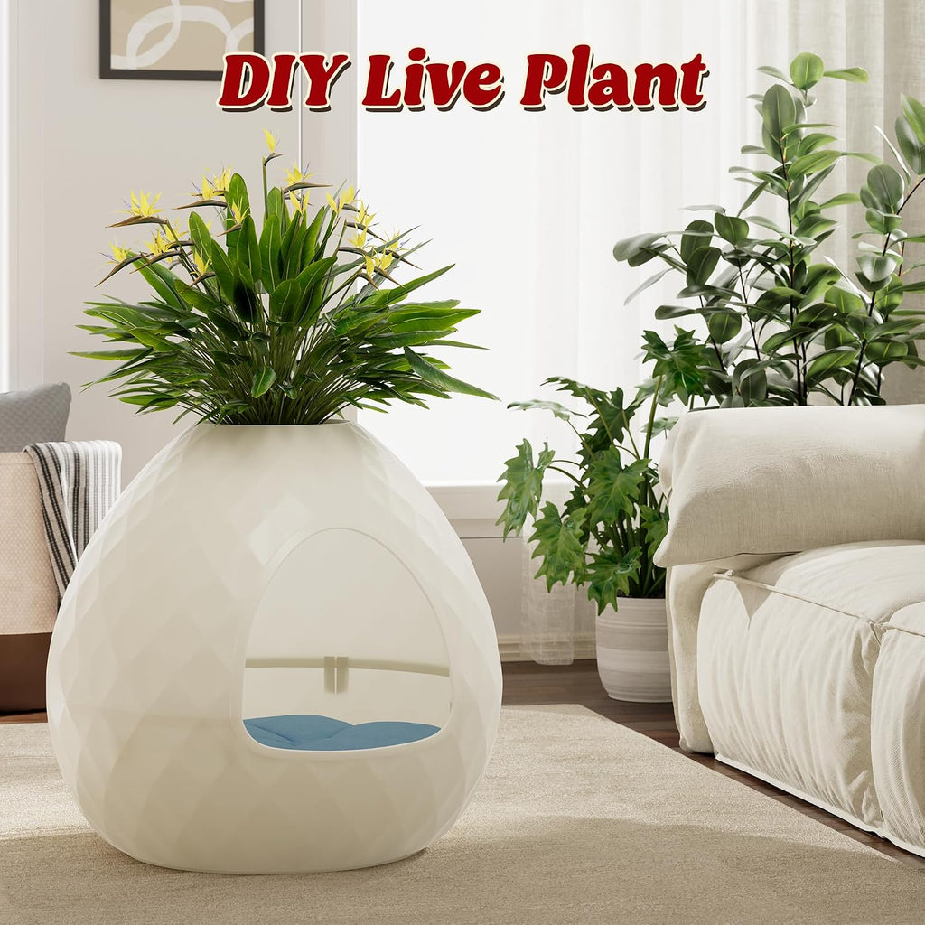 Hidden Cat Litter Box Enclosure, Plant Litter Box for Corner
