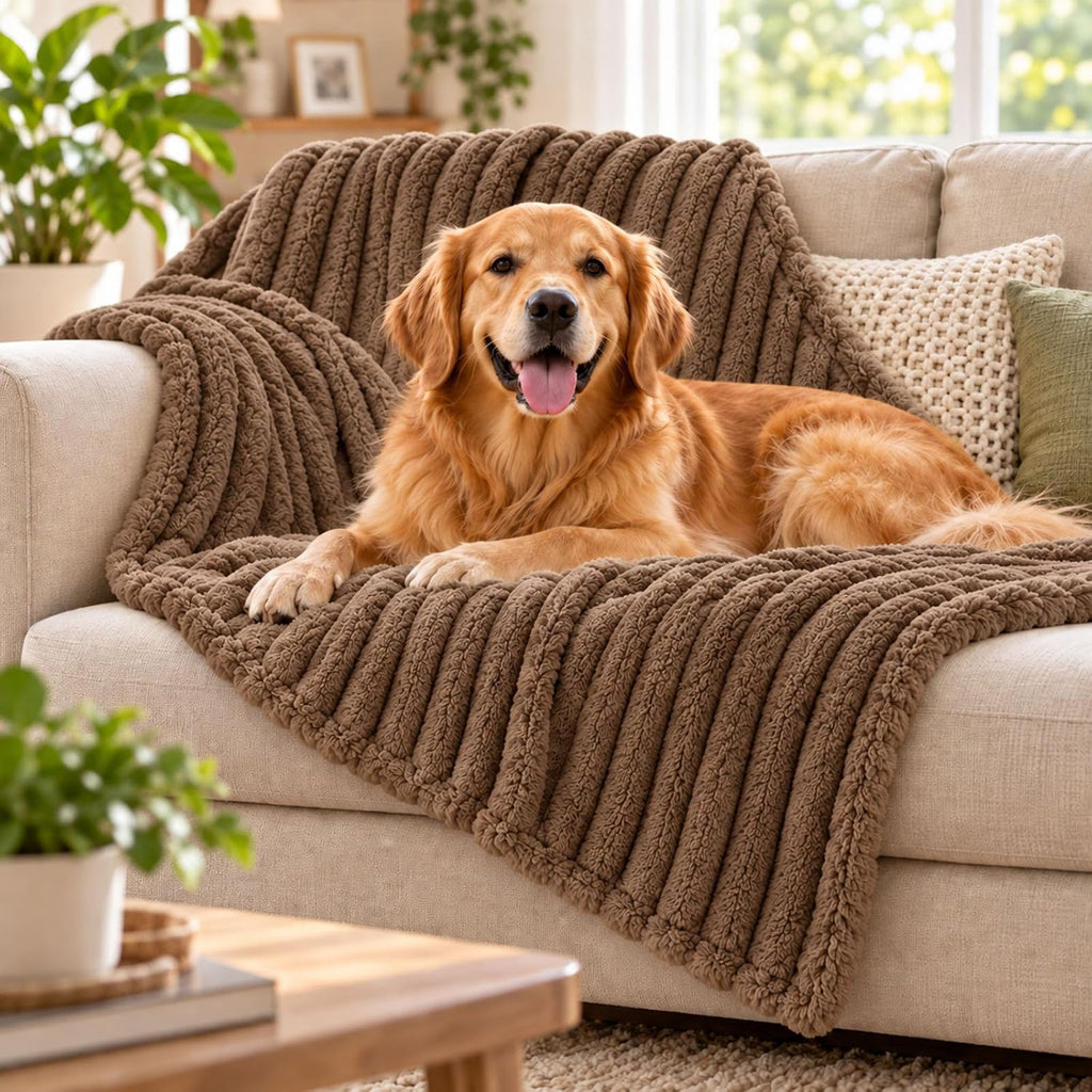 Yellow Dog Blanket Emotional Support Blanket for Dogs Soft Plush Washable