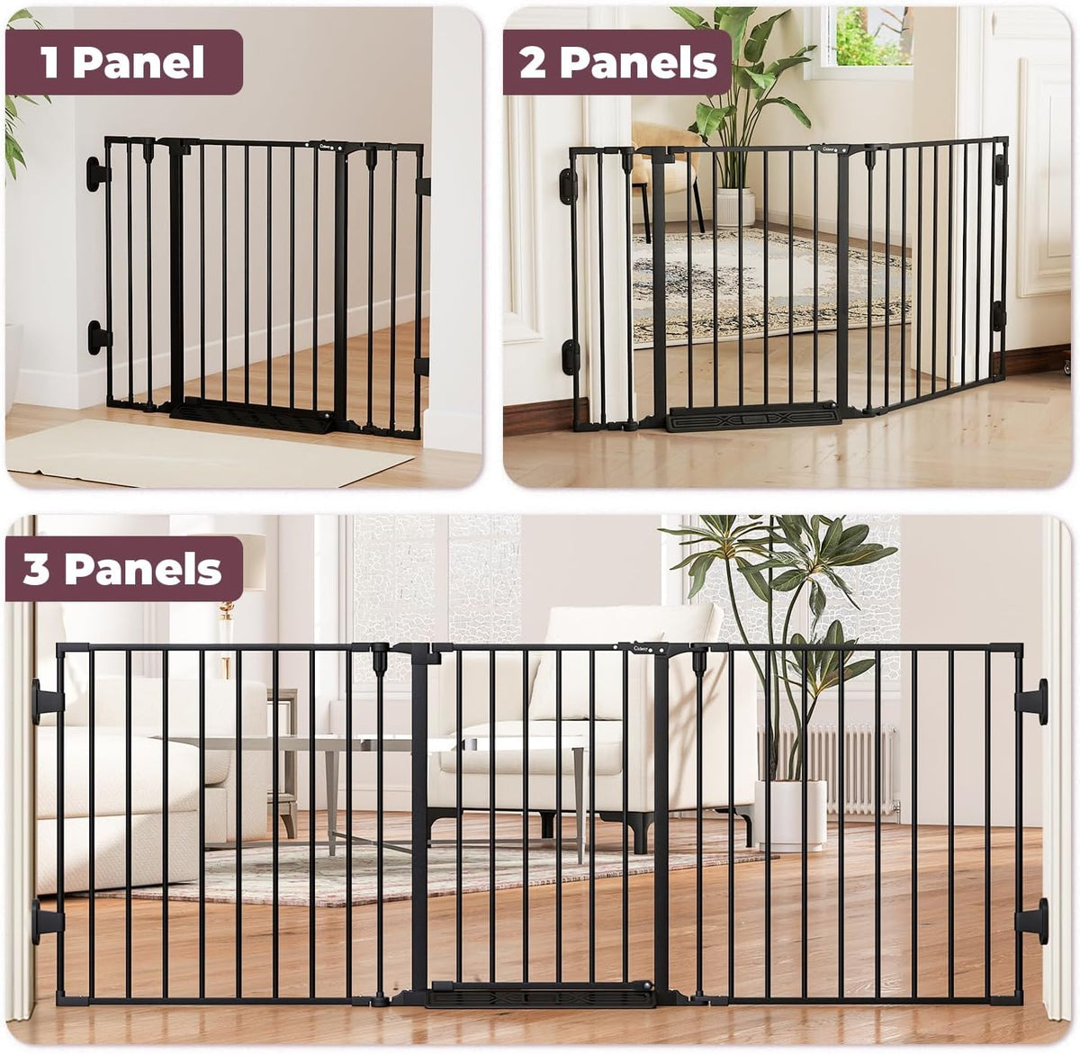 29.4-78" Extra Wide Baby Gate, Long Dog Gates Indoor for Stairs