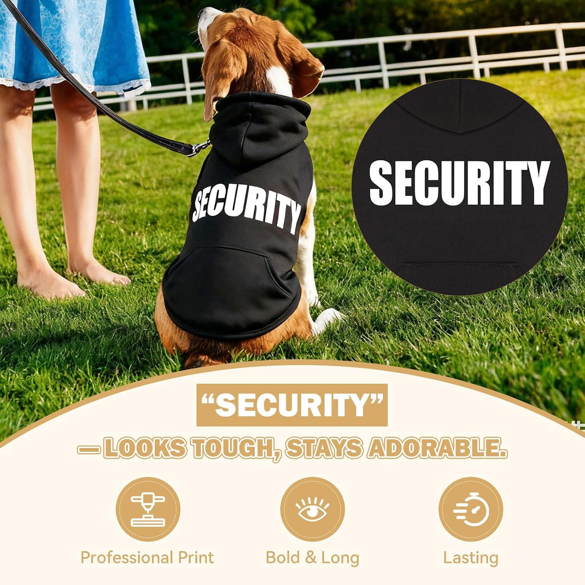 5XL Dog Sweaters for Large Dogs,Extra-Large Dog Hoodie,Security Warm Brushed Fleece Sweatshirt with Hood & Pocket,Leash 