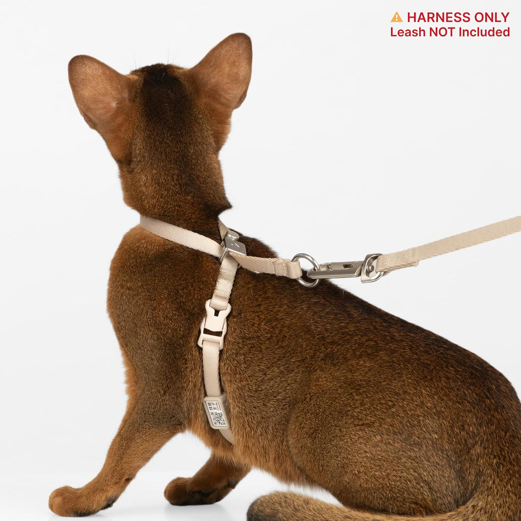 Escape Proof Cat Harness Anti-Choke Quick Release, Space Gray