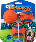 Chuckit! Ultra and Rugged Dog Balls, High-Bounce Fetch, Medium, Set of 3