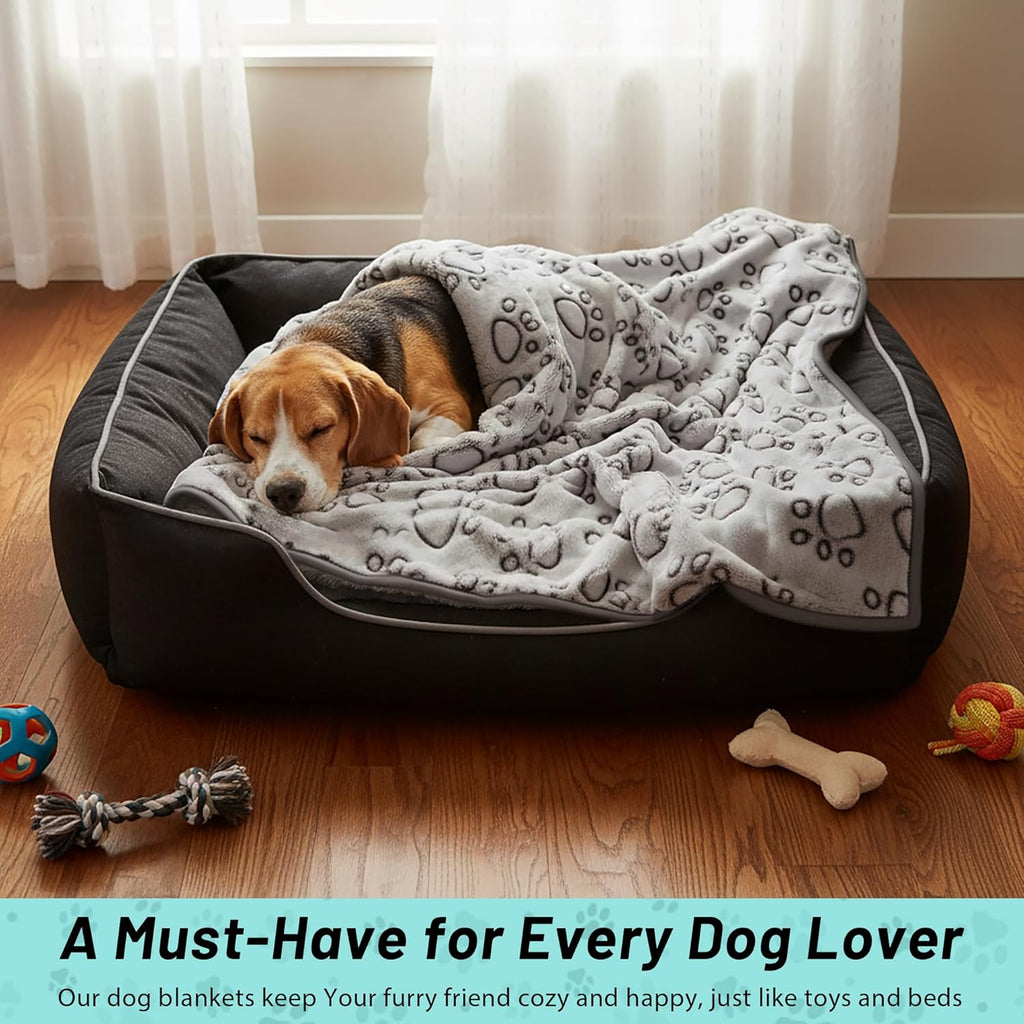 Stuffed® Premium Soft Dog Blanket Washable, 40"x32" Cat Blanket for Indoor Cats Large Medium Small Dog Puppy Essentials 