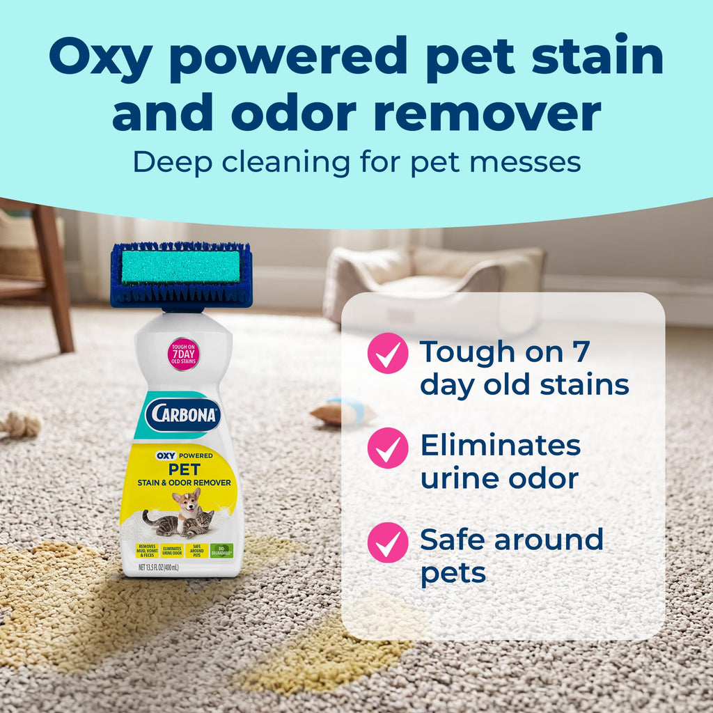 Carbona 2-in-1 Oxy-Powered Pet Stain & Odor Remover, 13.5 Fl Oz