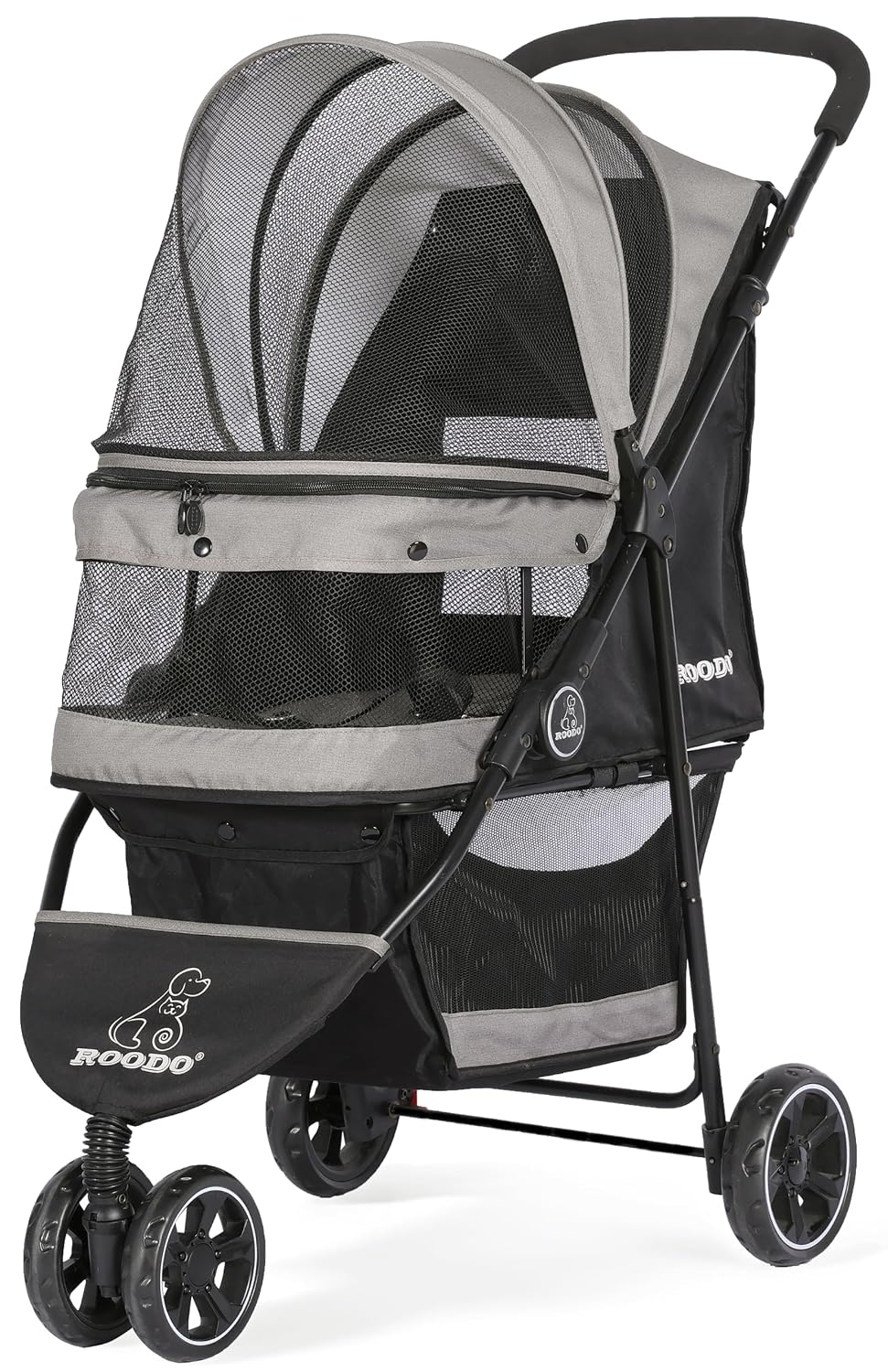 ROODO Escort 3 Wheel Dog Cat Pet Stroller for Small/Medium Dogs Cats Best Lightweight Foldable Portable Compact Jogger T