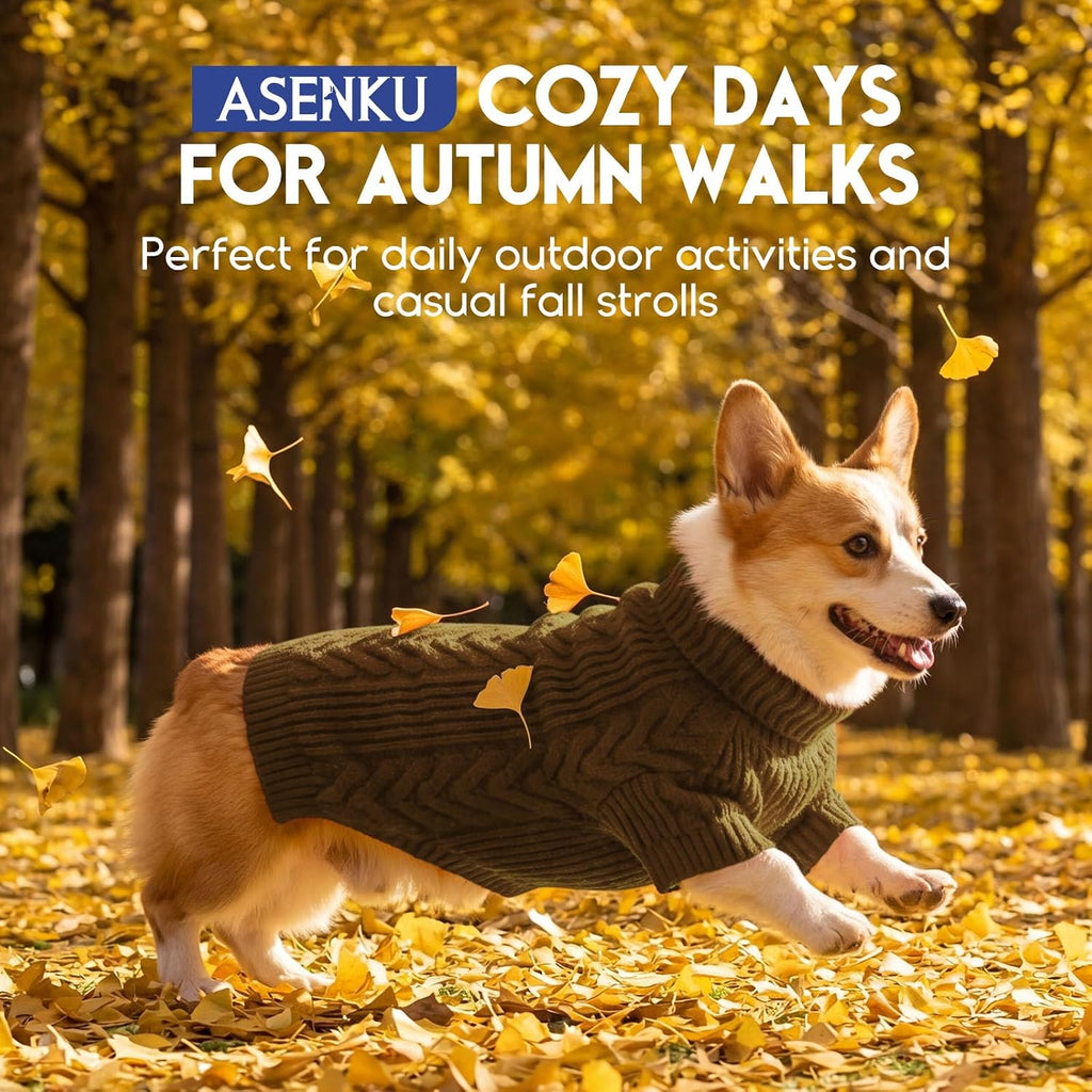 ASENKU Dog Sweater for Extra Large Dogs, Warm Knit Sweater for Labrador