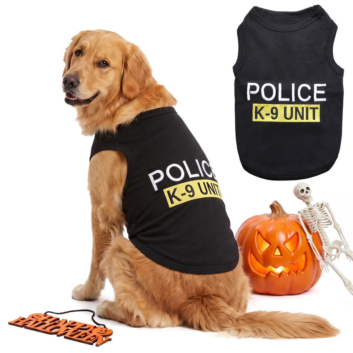 Parisian Pet Dog Halloween Costume - Police K-9 Halloween Shirt for Dogs