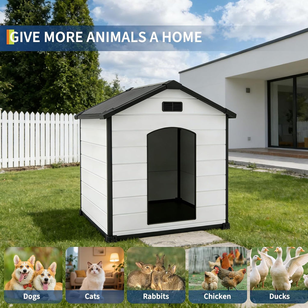 Extra Large Waterproof Dog House for Indoor & Outdoor Use