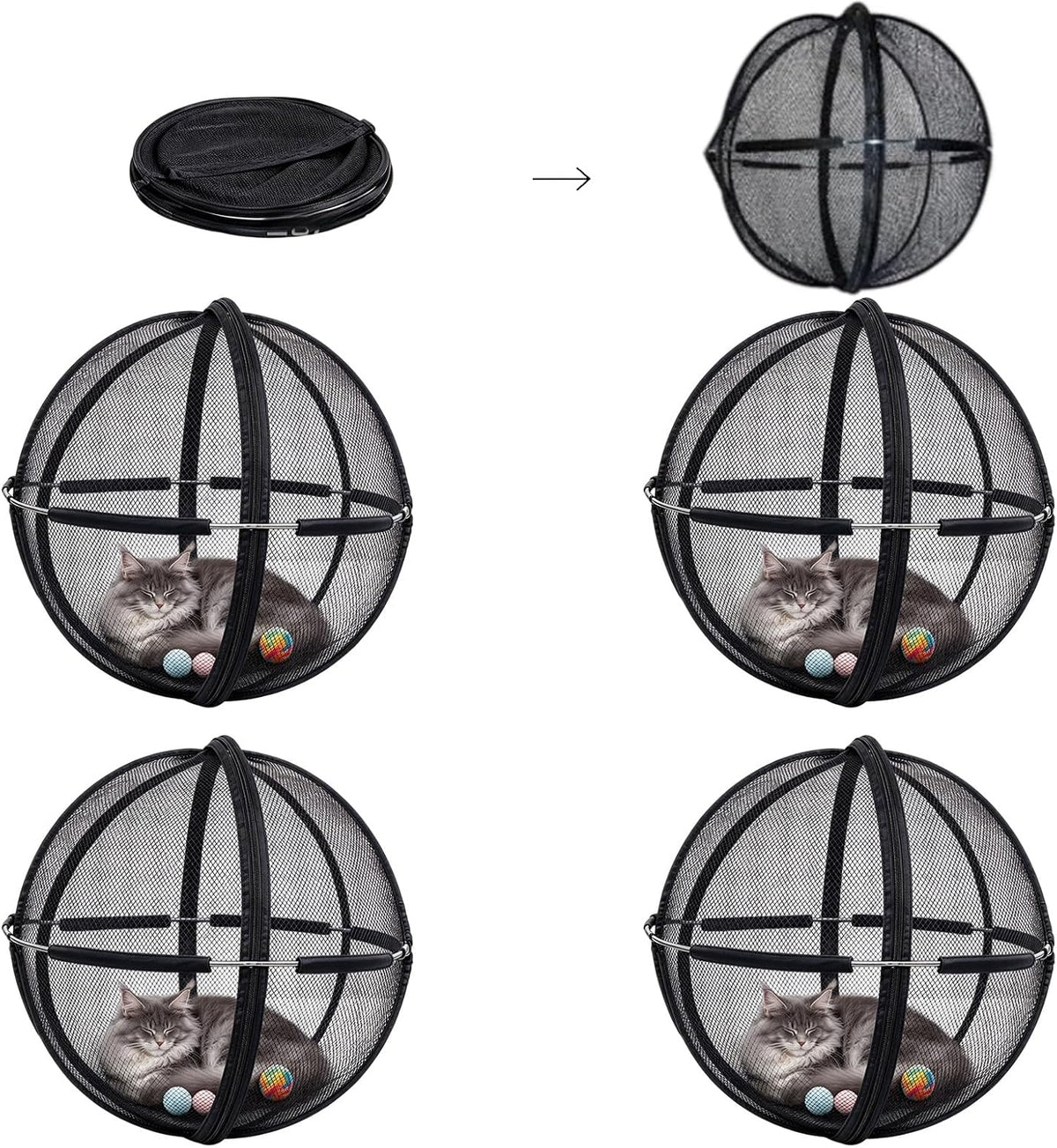 2027 Cat Hamster Ball for Outside, Hamster Ball for Cats, Rolly Cat Ball