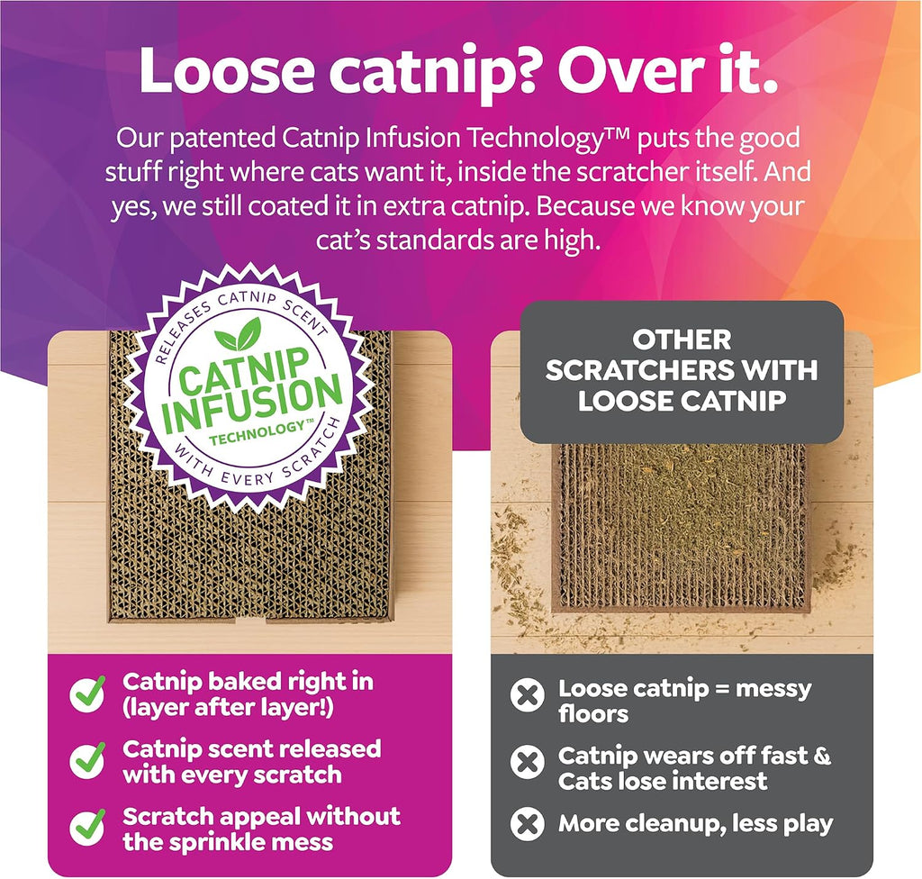 SmartyKat Scratch Up Corrugated Hanging Cat Scratcher, Catnip Infusion Technology - Brown, Single Wide
