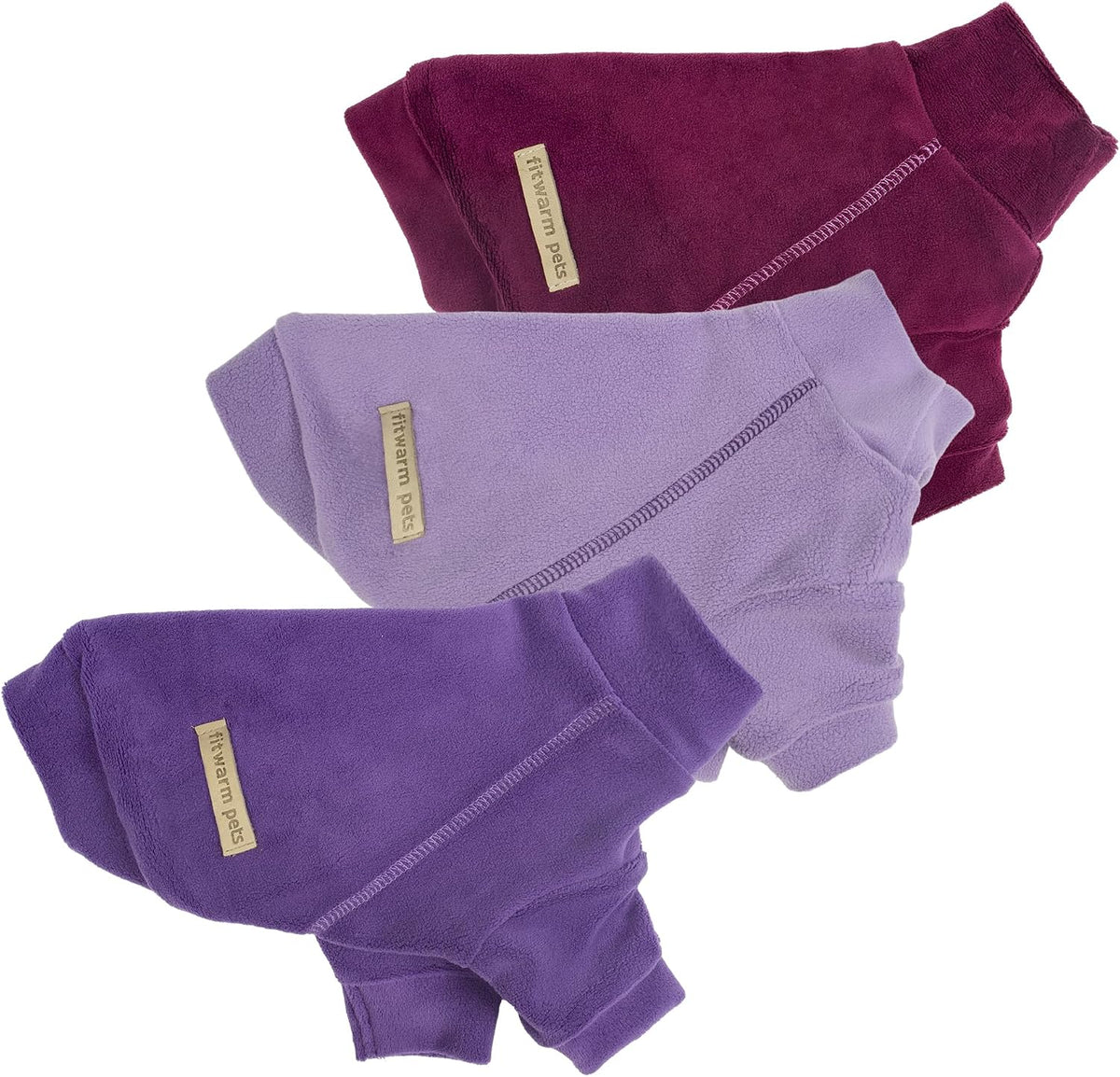 Fitwarm 3 Pack Classic Fleece Dog Sweater, Turtleneck Dog Sweatshirt, Dog Winter Clothes for Small Dogs Boy Girl, Pet Pu
