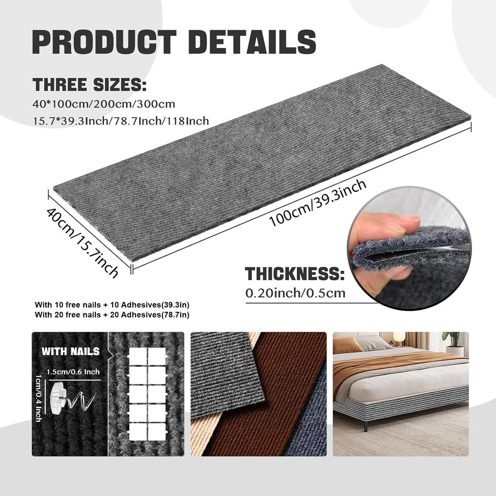 Cat Scratch Couch Furniture Protector, Self-Adhesive Scratch Pad