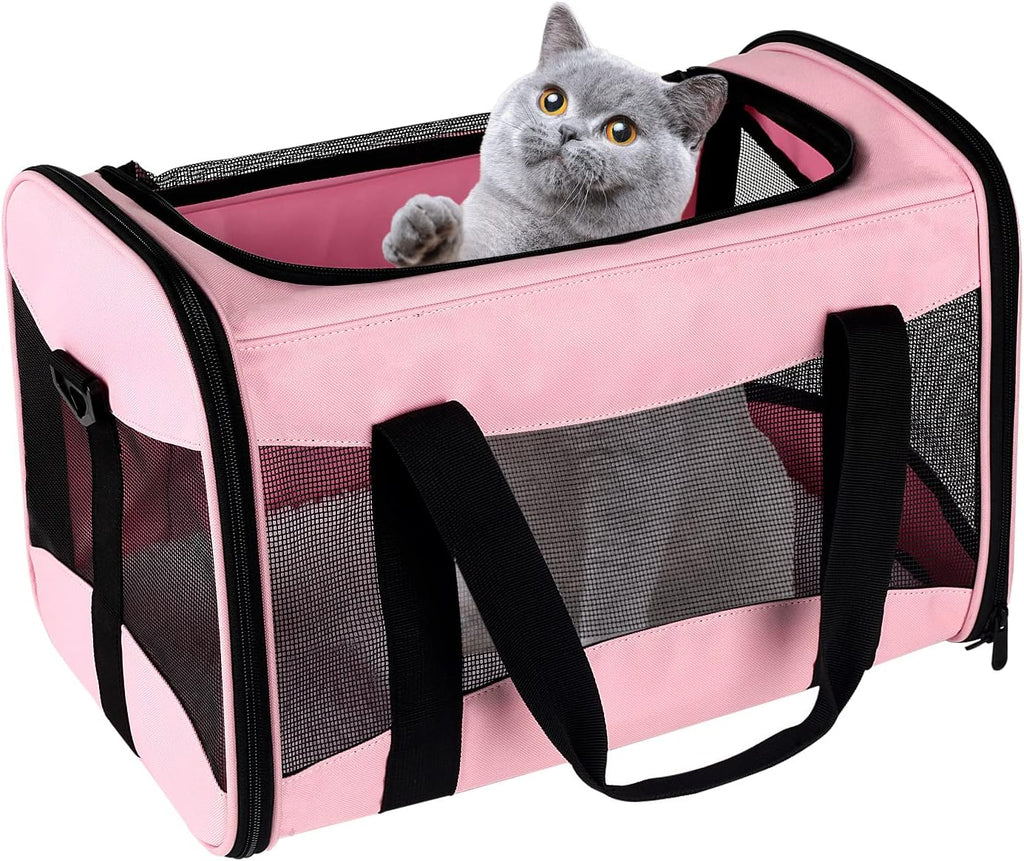 top tasta cat Carrier Large Dog Cat Carriers Puppies up to 30Lbs, Big Dog Carrier Soft Sided, Collapsible Travel Puppy C