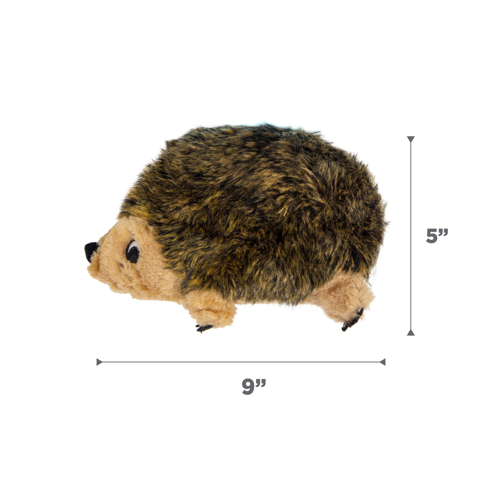 Outward Hound Hedgehogz Plush Dog Toy, Squeaks & Grunts, Medium, 9" x 6.5"