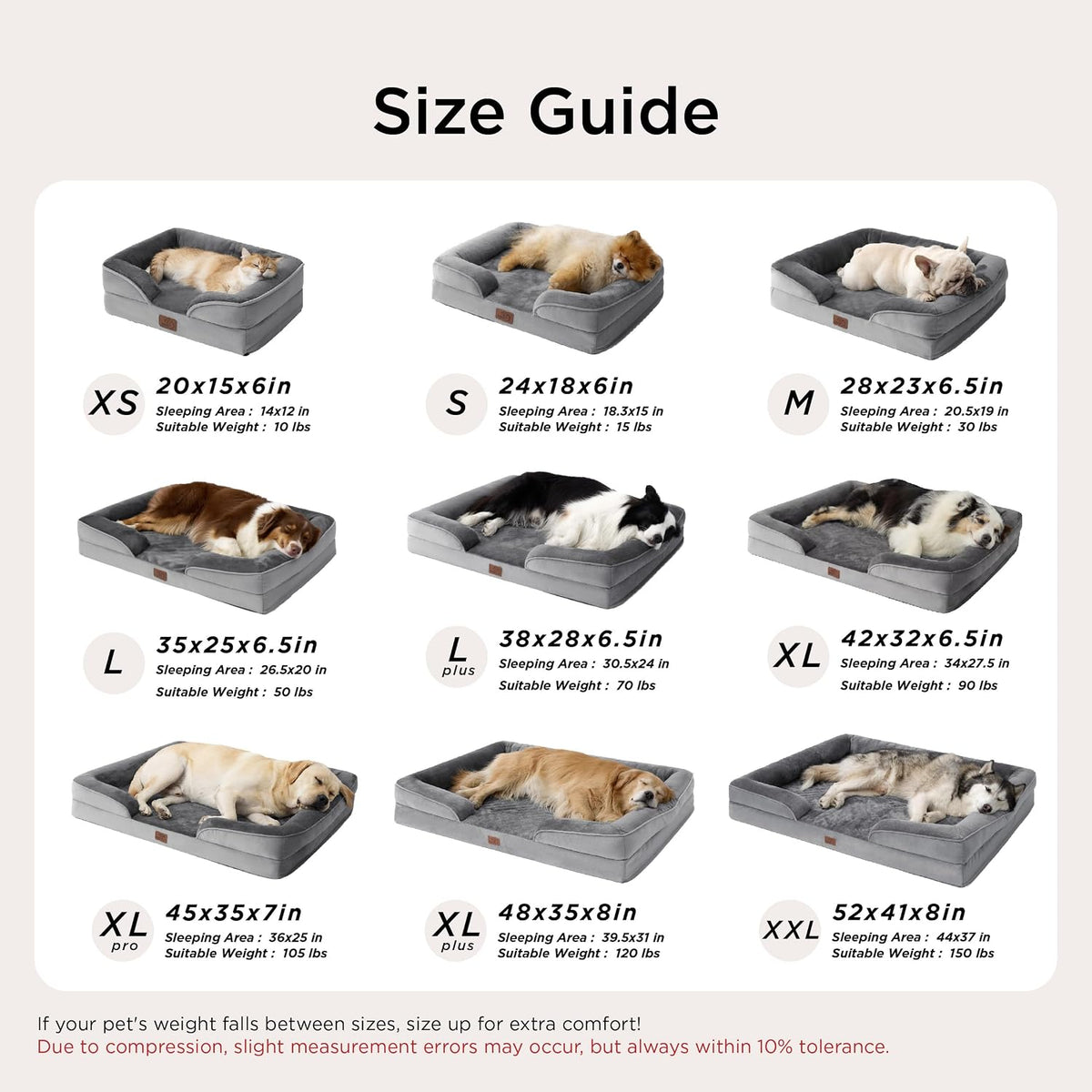 Bedsure Orthopedic Dog Beds Large Sized Dog Washable Original Design
