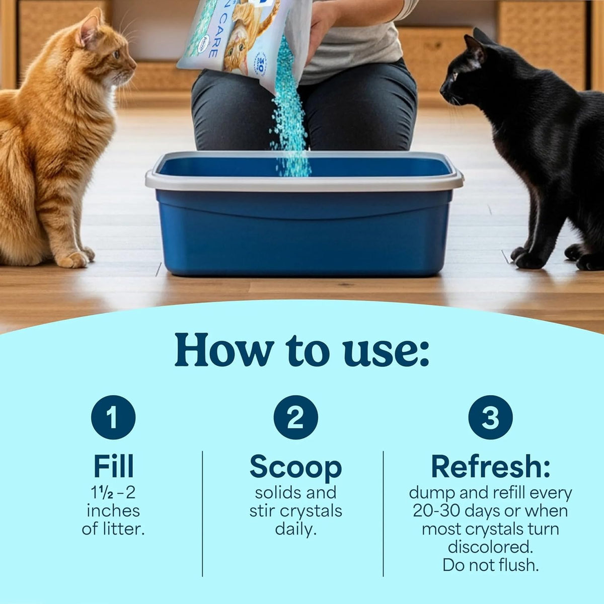 Fresh Step Clean Care Crystal Cat Litter, 8 lb., 2 Pk