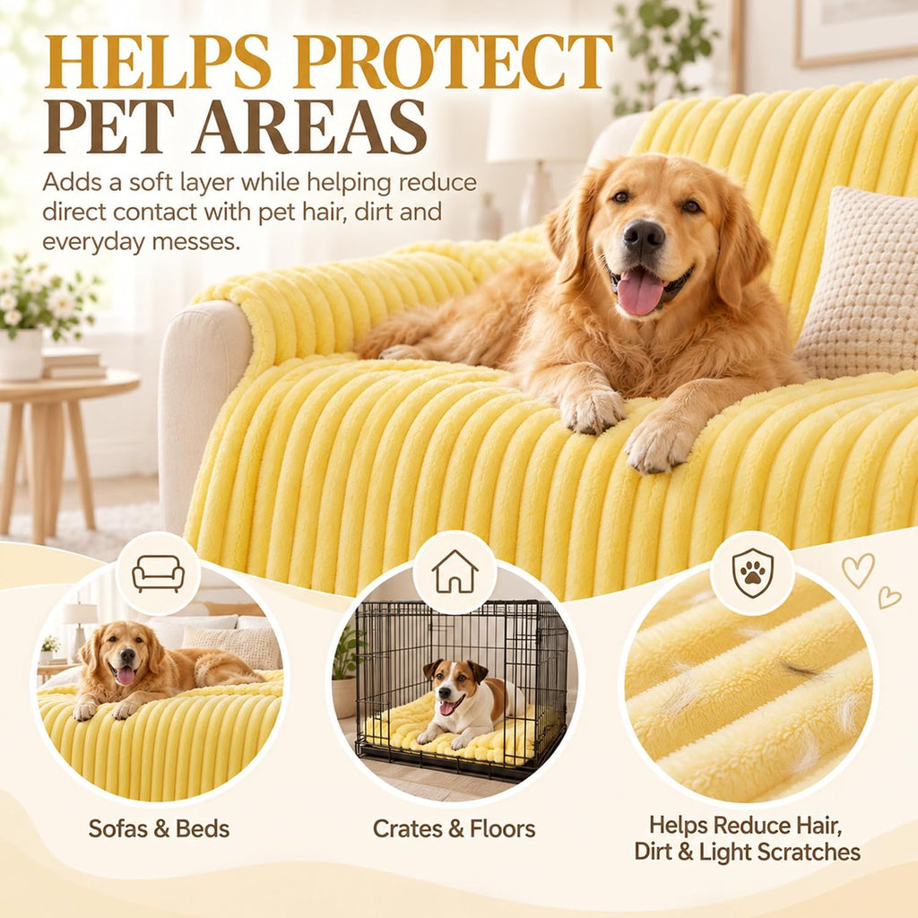 2027 NEW Emotional Support Blanket for Dogs (Yellow,27×39 in)