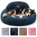 Calming Dog Bed Medium Size Dog - 30'' Donut Bed, Washable Dog Bed - Soft