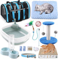12 Pcs Kitten Starter Kit for Indoor Cats, Kitten Essentials, Blue