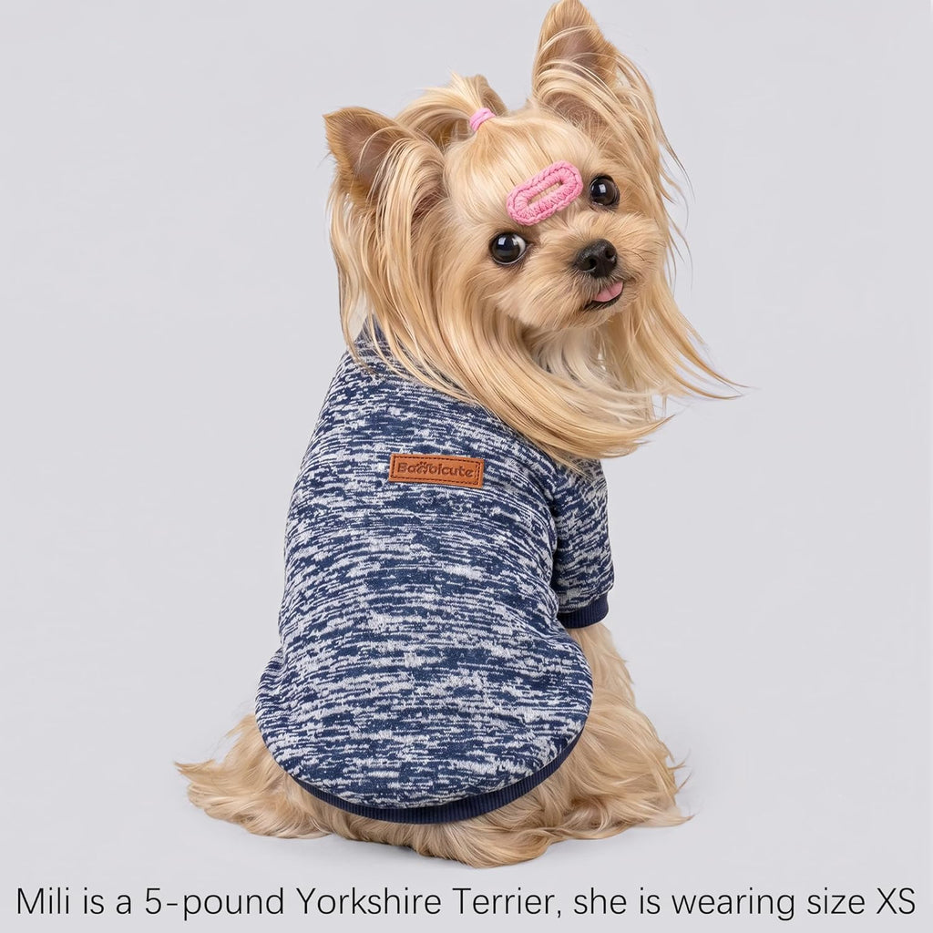 3 Pack Dog Sweaters for Small Dogs Girl Boy Winter Fleece Clothes Warm Soft Dog Sweatshirt Outfit for Dogs Cats Pet Appa