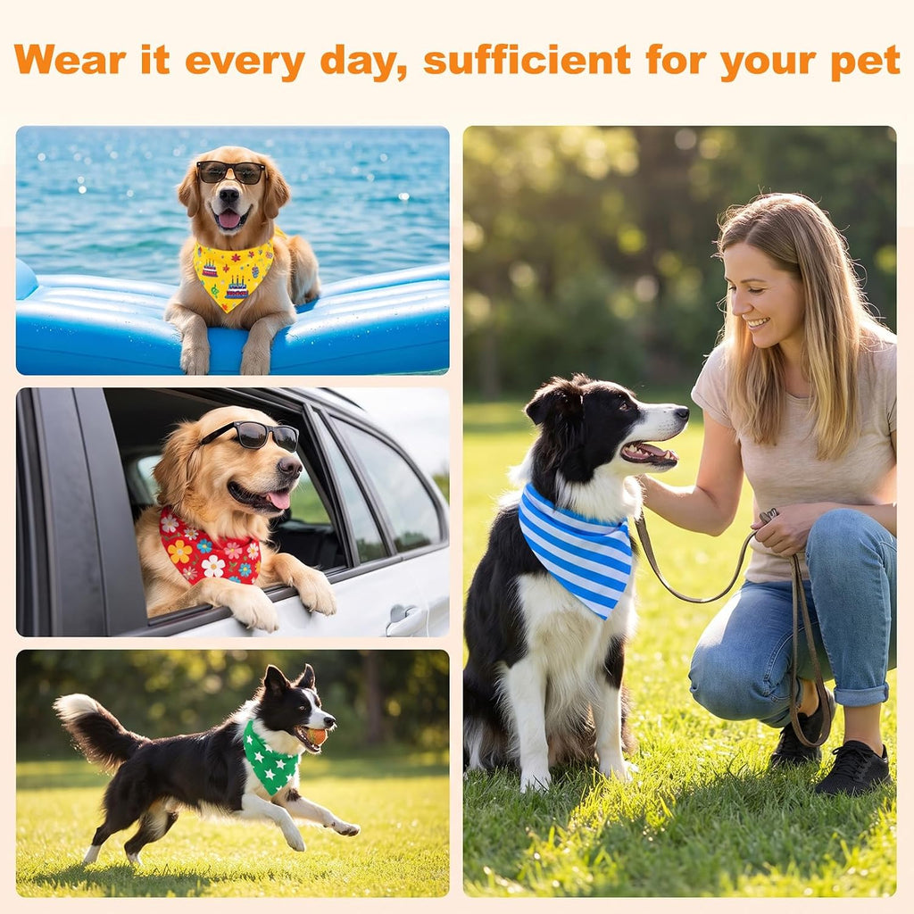 40PCS Dog Bandanas Blank Bulk for Puppy Dogs for Heat Transfer